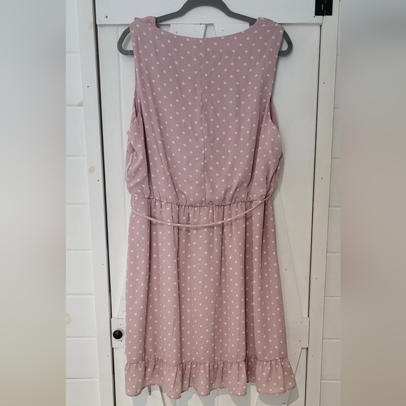 Mixed Pattern Ruffled Surplice Wrap Elastic Waist Dress - Picture 4 of 9